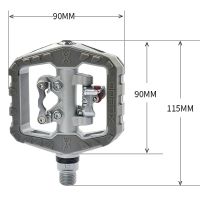 Wellgo Xpedo XTF-2 MTB แป้นถีบจักรยาน SPD เนื้อโลหะผสม Al Cr-Mo Spindle แบริ่งป้องกันการลื่นล็อคคันเหยียบแบนในหนึ่ง Pedals