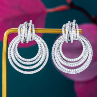 GODKI New Arrival Crossover Earrings For Women Wedding Party Cubic Zircon Dubai Bridal Earring boucle doreille 2021