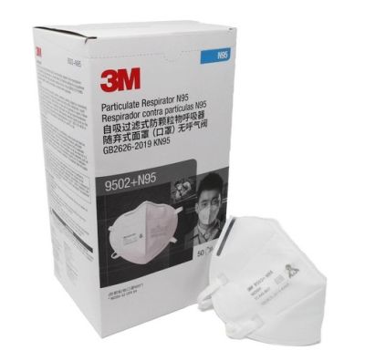 3M 9502 + N95 (50ชิ้น) หน้ากากป้องกันฝุ่น ละอองมาตรฐาน PM 2.5 แบบคล้องหัว Particulate Respirator