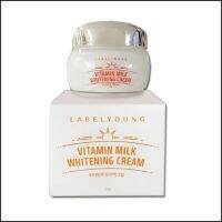 LABELYOUNG Vitamin Milk Whitening Cream​ ครีมหน้าสด ไอเท็มที่หนุ่ม-สาว เกาหลีกำลังนิยมในขณะนี้ ครีมน้ำนมเข้มข้น​ 55g