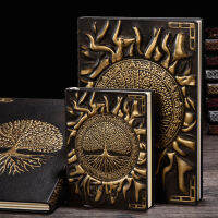 1PC A5 A6 Embossed notebook Retro PU Notepad Handmade diary Business meeting book