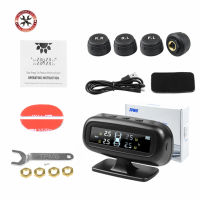 Original Car TPMS Tire Pressure Monitoring System HD Digital Display Auto Alarm tool 4 external tyre Sensors for all the cars