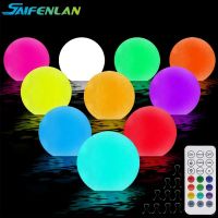 Floating Pool Light 8cm RGB LED Hanging String Ball Lights Garden Decor IP67 Waterproof Hot Tub Night Lights Swimming Pool Toys