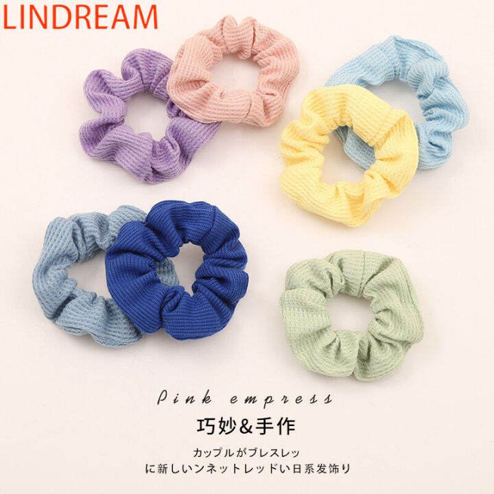 lindream-ยางรัดผมสีพาสเทล-ยางรัดผมเกาหลี-ยางมัดผม-เชือกมัดผม