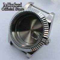 Miuksi 36Mm/40Mm Silver Case Sapphire Glass Date Window Fit NH35 NH36 NH34 ETA2836 Miyota8215 821A Mingzhu DG2813 3804 Movement