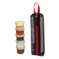 hotx【DT】 Camping Spice with 5 Seasoning Bottles Holder Condiment Set