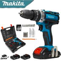 MAKITA สว่านไร้สาย 259V 3ระบบ เจาะเหล็ก เจาะคอนกรีต ขันน็อตสกรู เจาะกระแทกได้ พร้อมอุปกรณ์ (AAA)