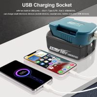 ;[- With USB With Type-C Battery Holder For Makita 18V Battery BL1840 BL1850 BL1860 Charger Adapter Fast Charging For Makita 18V