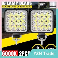 2ชิ้น3นิ้ว48W โคมไฟตัดหมอกสปอตไลท์ไฟบาร์ Led 6000K ไฟคำเตือนขับขี่สำหรับ4wd รถบรรทุก Suv Atv【fast】