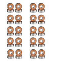 40Pcs 608 2RS Ball Bearings  ILQ-9 High-Speed Bearings For Skateboards  Inline Skates  Scooters  Roller Blade Orange Training Equipment