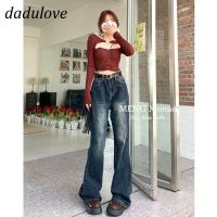 CDO DaDulove New Korean Version of Ins Retro Washed Jeans Loose High Waist Wide Leg Pants Fashion Womens Clothing