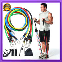 11pcs ยางยืดออกกำลัง ยางยืด สายแรงต้าน ออกกำลังกาย Resistance Bands Set สร้างกล้ามเนื้อ