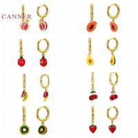 {Han ornaments}CANNER 925ต่างหูเงินสำหรับผู้หญิงฤดูHan ornamentsผลไม้ต่างหูห้อยหูเจาะ P Endientes แม่ของขวัญ2021แนวโน้มวินเทจ