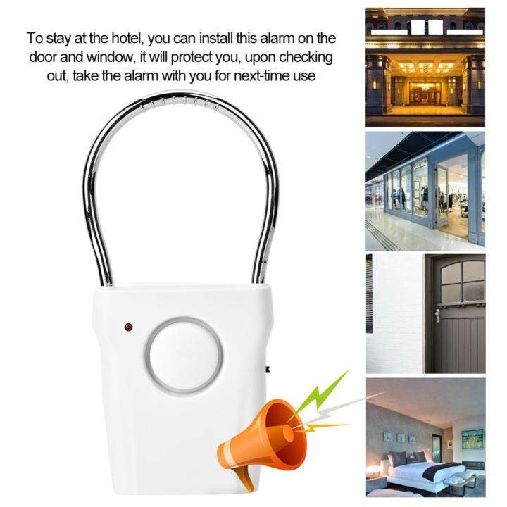 120dB Touch Sensor Door Handle Alarm Antitheft Vibration Window Burglar Alert Home Security