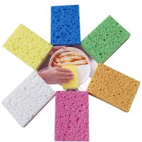 1PC Kitchen Dishwashing Cleaning Sponge Magic Sponge Eraser Wood Pulp Scouring Pad Removing Rust Wiping Rags Descaling Clean Rub