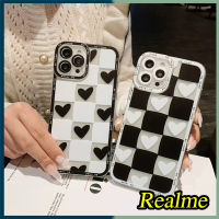 กระดานหมากรุก TPU เคสโทรศัพท์มือถือ For OPPO Realme C11 C2 C15 C17 Realme 2 5 5s 5i 6i 8i 9i Pro C12 C20 C21 C25Y C21 C25 C31 C35 Narzo 50I 50A Korea Hot เคสโทรศัพทใส กันกระแทก