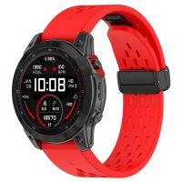 SUNSKY สายนาฬิกาข้อมือซิลิโคนรูหัวเข็มขัดพับได้,22มม. สำหรับ Garmin Fenix 7 Pro 47มม./Garmin Instinct 2โซลาร์ /Garmin Epix Pro 47มม./Garmin MARQ นักกีฬา Gen 2/Garmin Instinct Cross/ Garmin instinct Crossover โซลาร์/Garmin Fenix 7โซลาร์/Garmin Feni