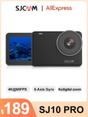 SJCAM Action Camera SJ10 PRO 4K 60FPS Gyro Stabilization WiFi 8x Zoom Bicycle Helmet Waterproof Cam Sports Video Action Cameras