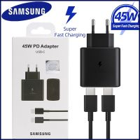 （A Boutique）☌☒Samsung USB-C ดั้งเดิม45W EP-TA845ที่ชาร์จชาร์จเร็วที่ปรับได้มากสำหรับ GALAXY S23 S22 Plus สาย Ultra Note 10 20 5A