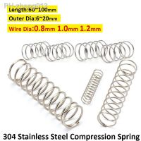 304 Stainless Steel Compression Spring Wire Diameter 0.8mm 1.0mm 1.2mm Outer Diameter 6mm 20mm Length 60mm 70mm 80mm 90mm 100mm