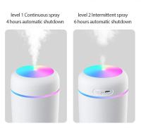 【cw】Car Air Humidifier 300ml Ultrasonic Aroma Essential Oil Diffuser Mini USB Cool Mist Maker Aromatpy With Colorful Light ！