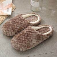 [A NEW HOT]ฤดูหนาวรองเท้าแตะในร่ม WomenWarm Plush คนรักรองเท้าแตะ Anti SlipShoes ผู้หญิง MenFloor Soft Slient Slides