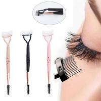 Foldable Metal Teeth Eyelash Brush Combs Double Head Eyelash Curler Makeup Lash Separator Mascara Curl Beauty Makeup Accessories