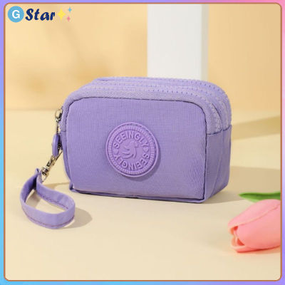 GStar กระเป๋าคลัทช์มีซิป3 Dompet Koin ความจุขนาดใหญ่สำหรับผู้หญิงกระเป๋าเงินใส่บัตรรหัสบัตรเครดิตเก็บกุญแจกระเป๋าเก็บหูฟัง