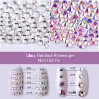 Glass Flat Back Rhinestones Glitter Stones Glue Rhinestone for Decoration