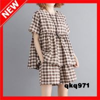 qkq971 Loose And Slim Plaid WomenS Suit, Fashionable And Casual Two-Piece Suit