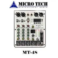 mixer มิกเซอร์ 4 ช่อง MICROTECH MT-4S  รองรับบลูทูธ พร้อมจอแสดงผล