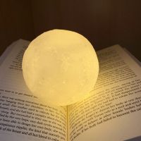 ♙✾✁ 5.5/7/8.5/9.5/11.5cm 3D Moon Light Lamp Bedroom Adjustable Ambient Night Light Eye Protection Hallway Bedside Room Table Lamp