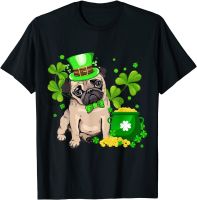 Cute Pug Dog Patricks Day Leprechaun Shamrock Tshirt