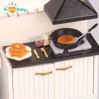 【hot】☇  1/12 Clay Muffins Iron Pan Fork Pancake Miniature Dollhouse Food for Accessory