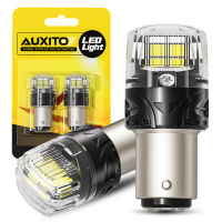 AUXITO 2ชิ้น1157 P21/5W ไฟ LED BAY15D สำหรับไฟสำรองไฟจอดรถยนต์ DRL ไฟ2400LM 12V