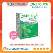 Que Thử Đường Huyết One Touch Ultra Plus Flex Hộp 25 Que, Combo 75 Que