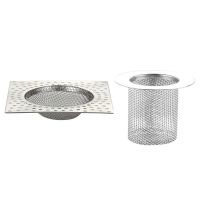 Stainless Steel Floor Drain Filter Bathroom Kitchen Anti-clogging Sewer Anti-debris Hair Catcher Mesh Cover Drain Fil