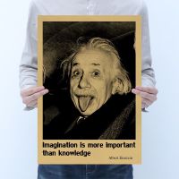 【H033】 New Celebrity Einstein Poster Vintage Kraft Paper Poster Cafe Decoration