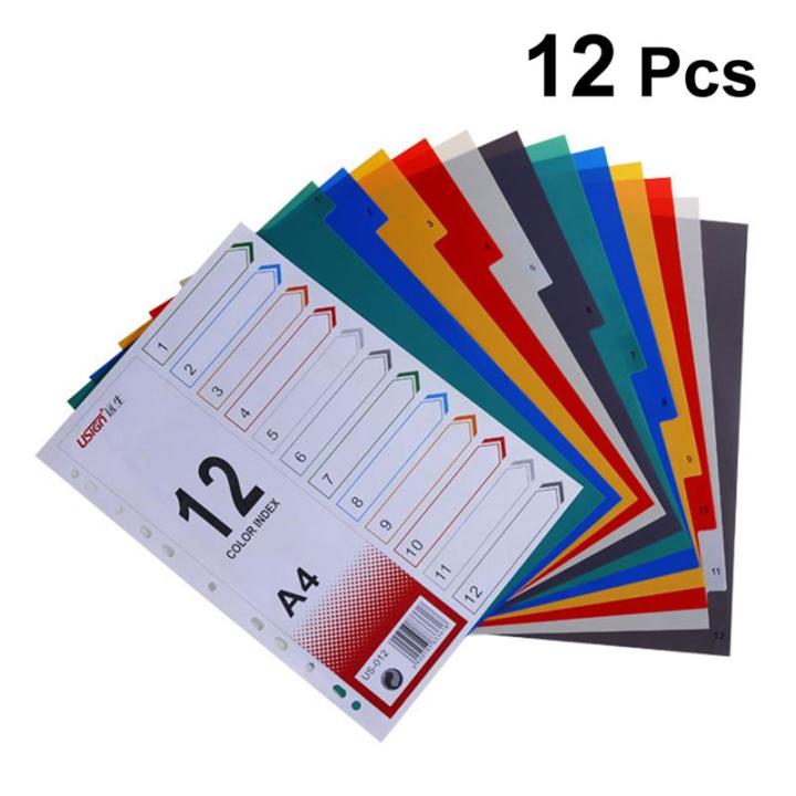 12pcs-page-divider-colorful-classification-page-tab-for-notebook-memo-a4