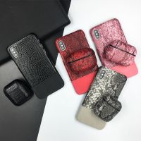 Snake Skin Leather Phone Case For iphone 13 Pro Max 13Mini 12 Pro Mini Leather PU Case For Airpods Pro Earphone Headset Cover