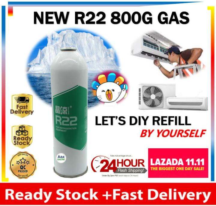 R22 Refrigerant Gas 800G for Aircond Refill Hot Selling Lazada