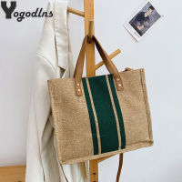 Women Portable Business Shoulder Bag High Quality Linen Crossbody Bag Femal Travel Pocket Handbag Casual Shopping Bags Bolso