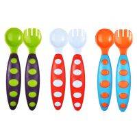 1pc Safety PP Baby Spoon Fork Children Infant Dinner Feeding Tableware Mix Color Toddler Training Feeder Flatware BPA-free Bowl Fork Spoon Sets