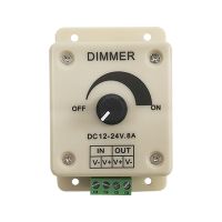 ☢✣ DC12V 24V LED Strip manual Knob Single Color stepless dimming controller Wireless LED light Adjust Brightness Switch