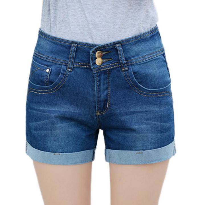 solid-เสื้อผ้าผู้หญิง-denim-สั้นกระเป๋าใหม่มาถึงฤดูร้อนกางเกงสั้น