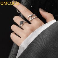 QMCOCO Color Adjustable Rings Couples Fashion Birthday Jewelry Gifts