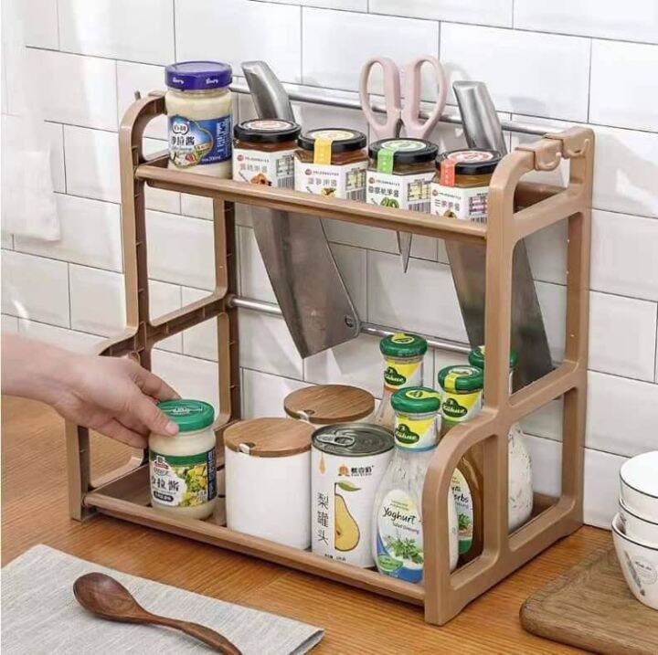 2Layers Kitchen Seasoning Shelf Spice Rack Organizer Seasoning Rack