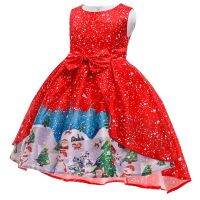 Kids Girls Costume Christmas Party Dress Girl Sleeveless Princess Tutu Dresses / เด็กสาวแต่งกายชุดปาร์ตี้คริสต์มาส