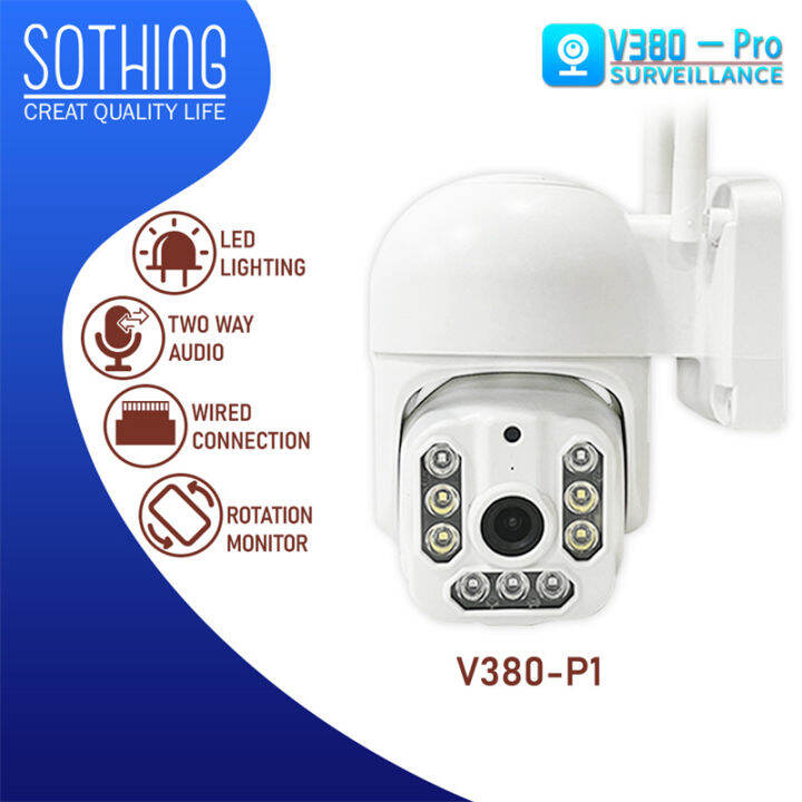 V380 Pro P1 CCTV Camera 1080P PTZ IP65 Outdoor Waterproof 4X Digital