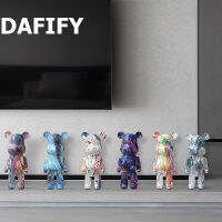 DAFIFY เซรามิกหมีตกแต่งแฟชั่นสร้างสรรค์ศิลปะสมัยใหม่การออกแบบห้องนั่งเล่นโต๊ะทำงานตกแต่งประติมากรรม20เซนติเมตร